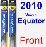 Front Wiper Blade Pack for 2010 Suzuki Equator - Hybrid