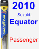 Passenger Wiper Blade for 2010 Suzuki Equator - Hybrid