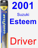 Driver Wiper Blade for 2001 Suzuki Esteem - Hybrid