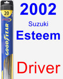 Driver Wiper Blade for 2002 Suzuki Esteem - Hybrid