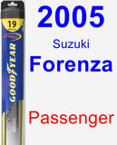 Passenger Wiper Blade for 2005 Suzuki Forenza - Hybrid