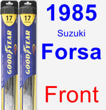 Front Wiper Blade Pack for 1985 Suzuki Forsa - Hybrid