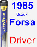 Driver Wiper Blade for 1985 Suzuki Forsa - Hybrid