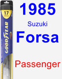 Passenger Wiper Blade for 1985 Suzuki Forsa - Hybrid