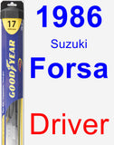 Driver Wiper Blade for 1986 Suzuki Forsa - Hybrid