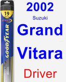 Driver Wiper Blade for 2002 Suzuki Grand Vitara - Hybrid