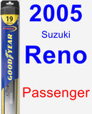 Passenger Wiper Blade for 2005 Suzuki Reno - Hybrid