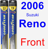 Front Wiper Blade Pack for 2006 Suzuki Reno - Hybrid