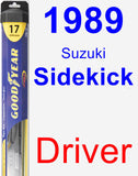 Driver Wiper Blade for 1989 Suzuki Sidekick - Hybrid