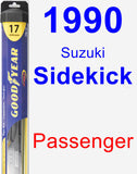 Passenger Wiper Blade for 1990 Suzuki Sidekick - Hybrid