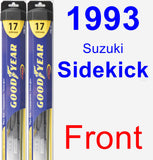 Front Wiper Blade Pack for 1993 Suzuki Sidekick - Hybrid