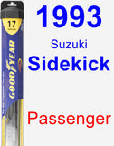 Passenger Wiper Blade for 1993 Suzuki Sidekick - Hybrid