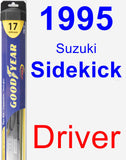 Driver Wiper Blade for 1995 Suzuki Sidekick - Hybrid