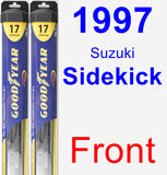 Front Wiper Blade Pack for 1997 Suzuki Sidekick - Hybrid