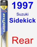 Rear Wiper Blade for 1997 Suzuki Sidekick - Hybrid