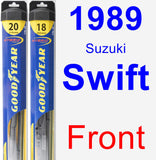 Front Wiper Blade Pack for 1989 Suzuki Swift - Hybrid