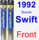 Front Wiper Blade Pack for 1992 Suzuki Swift - Hybrid