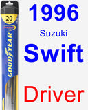 Driver Wiper Blade for 1996 Suzuki Swift - Hybrid