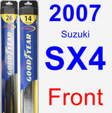 Front Wiper Blade Pack for 2007 Suzuki SX4 - Hybrid