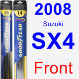 Front Wiper Blade Pack for 2008 Suzuki SX4 - Hybrid