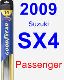 Passenger Wiper Blade for 2009 Suzuki SX4 - Hybrid