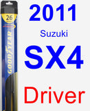 Driver Wiper Blade for 2011 Suzuki SX4 - Hybrid