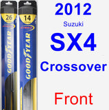 Front Wiper Blade Pack for 2012 Suzuki SX4 Crossover - Hybrid