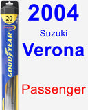 Passenger Wiper Blade for 2004 Suzuki Verona - Hybrid