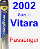 Passenger Wiper Blade for 2002 Suzuki Vitara - Hybrid