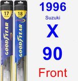 Front Wiper Blade Pack for 1996 Suzuki X-90 - Hybrid