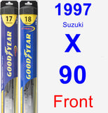 Front Wiper Blade Pack for 1997 Suzuki X-90 - Hybrid