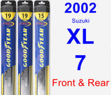 Front & Rear Wiper Blade Pack for 2002 Suzuki XL-7 - Hybrid