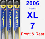 Front & Rear Wiper Blade Pack for 2006 Suzuki XL-7 - Hybrid