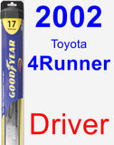 Driver Wiper Blade for 2002 Toyota 4Runner - Hybrid