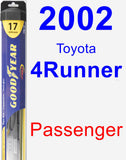 Passenger Wiper Blade for 2002 Toyota 4Runner - Hybrid