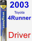 Driver Wiper Blade for 2003 Toyota 4Runner - Hybrid