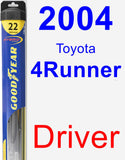 Driver Wiper Blade for 2004 Toyota 4Runner - Hybrid