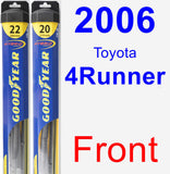 Front Wiper Blade Pack for 2006 Toyota 4Runner - Hybrid