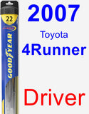 Driver Wiper Blade for 2007 Toyota 4Runner - Hybrid