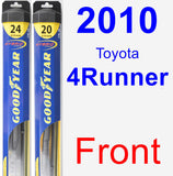 Front Wiper Blade Pack for 2010 Toyota 4Runner - Hybrid