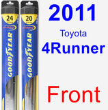 Front Wiper Blade Pack for 2011 Toyota 4Runner - Hybrid