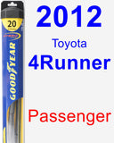 Passenger Wiper Blade for 2012 Toyota 4Runner - Hybrid