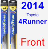 Front Wiper Blade Pack for 2014 Toyota 4Runner - Hybrid