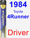 Driver Wiper Blade for 1984 Toyota 4Runner - Hybrid