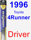 Driver Wiper Blade for 1996 Toyota 4Runner - Hybrid