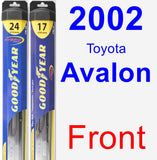 Front Wiper Blade Pack for 2002 Toyota Avalon - Hybrid