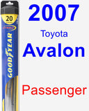 Passenger Wiper Blade for 2007 Toyota Avalon - Hybrid