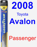 Passenger Wiper Blade for 2008 Toyota Avalon - Hybrid