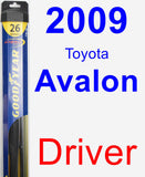 Driver Wiper Blade for 2009 Toyota Avalon - Hybrid