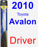 Driver Wiper Blade for 2010 Toyota Avalon - Hybrid